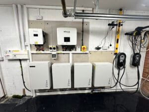 Solar power and battery storage system installation