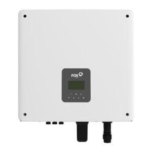 White solar inverter with control panel, Fox logo.