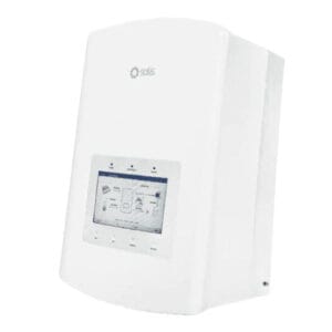 White Solis solar inverter with digital display