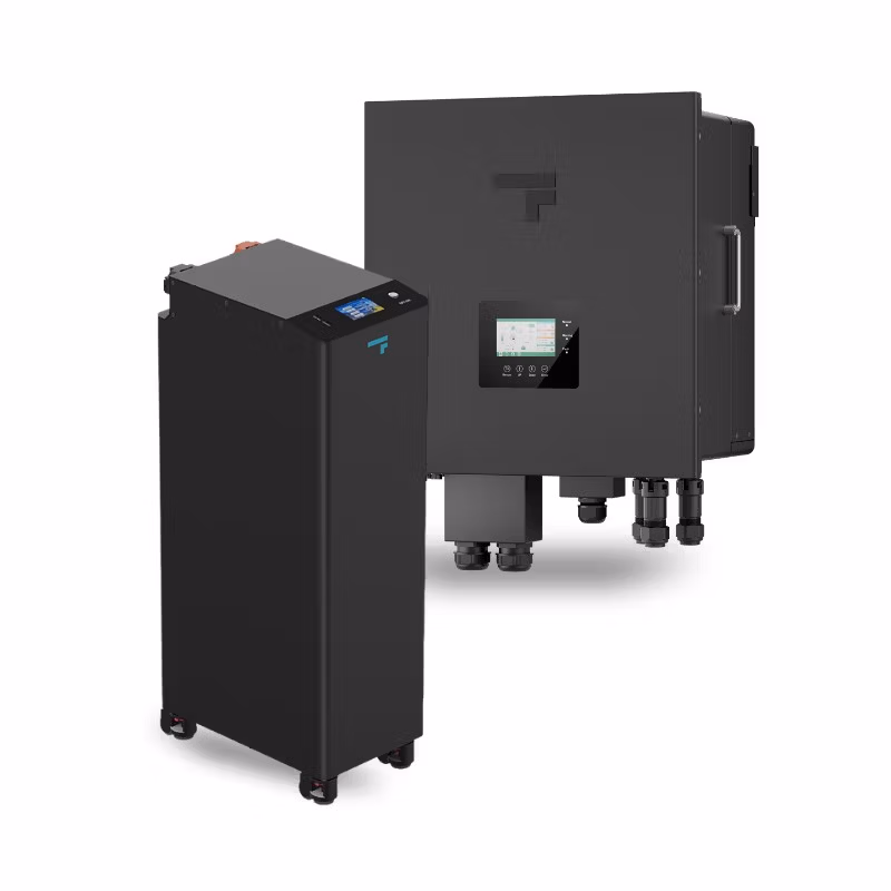Black home battery and inverter units