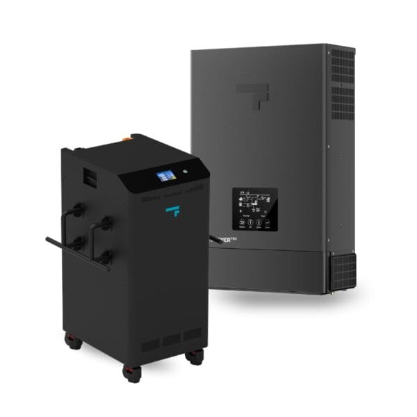 Two modern home battery storage units