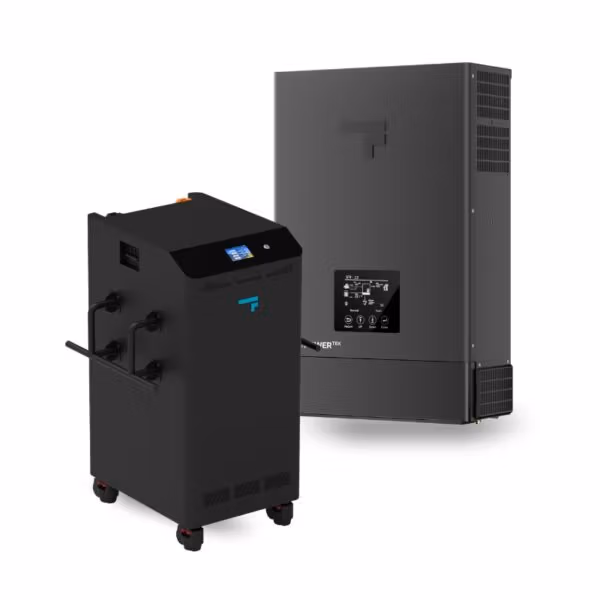 Two modern home battery storage units