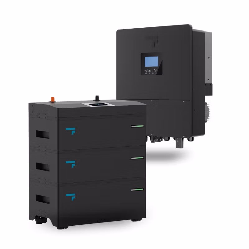 Home battery storage system with wall-mounted inverter