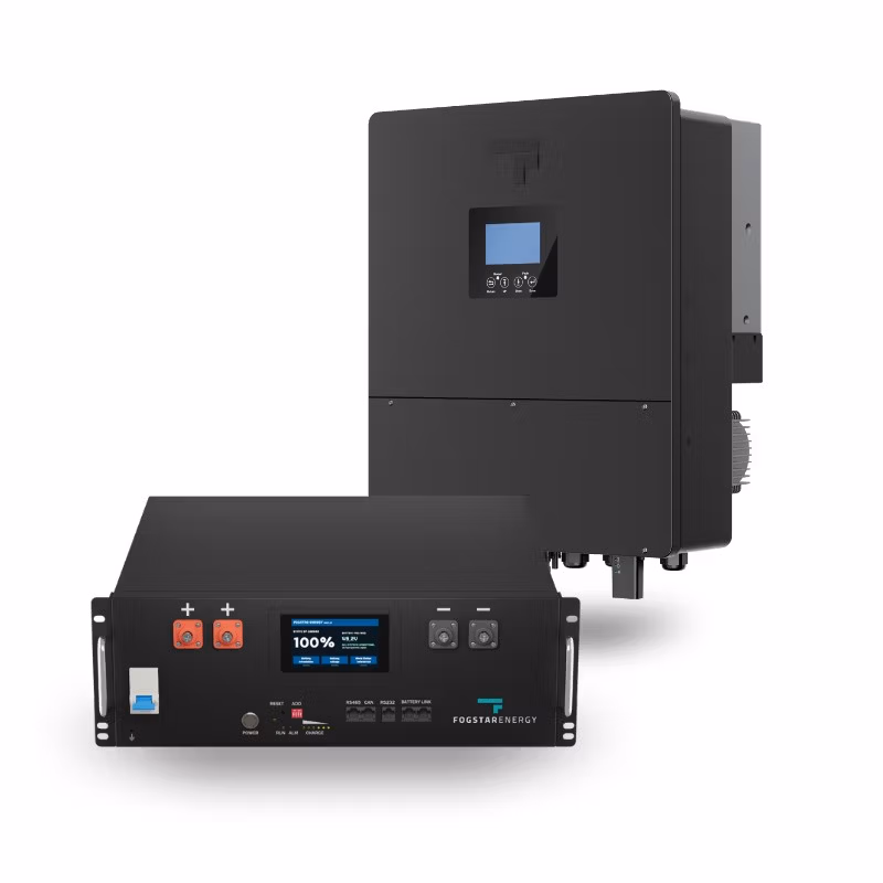 Black solar inverter and battery storage units