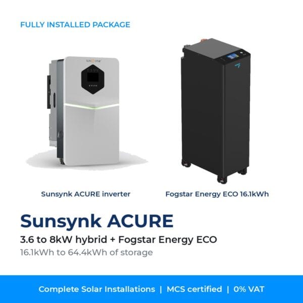 Sunsynk ACURE inverter with Fogstar Energy ECO battery